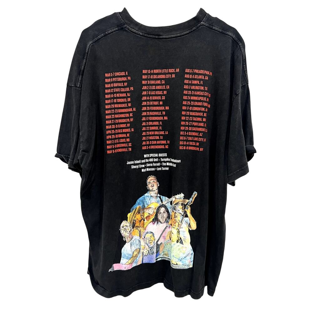 Zach Bryan Quittin' Time Tour Oversized Graphic Tee Size XL